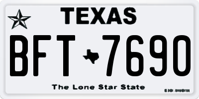 TX license plate BFT7690
