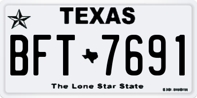 TX license plate BFT7691