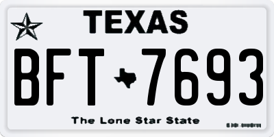 TX license plate BFT7693