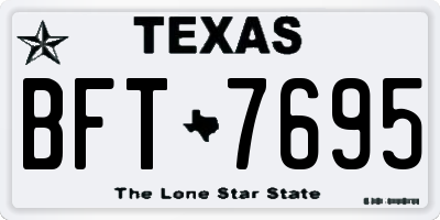 TX license plate BFT7695