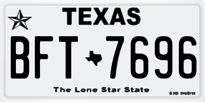 TX license plate BFT7696