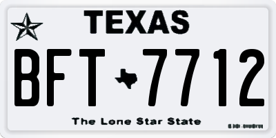TX license plate BFT7712