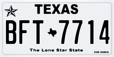 TX license plate BFT7714