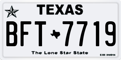 TX license plate BFT7719