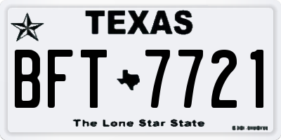 TX license plate BFT7721
