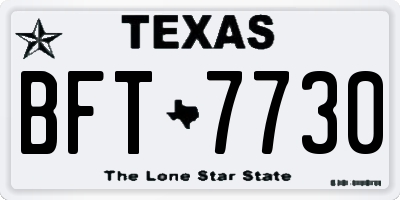 TX license plate BFT7730