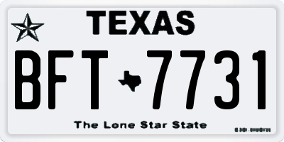 TX license plate BFT7731