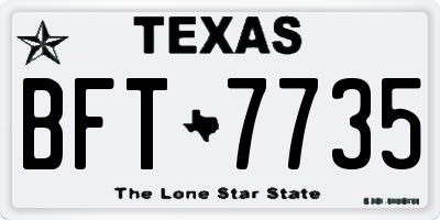 TX license plate BFT7735