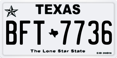 TX license plate BFT7736