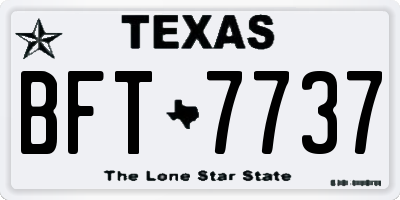 TX license plate BFT7737