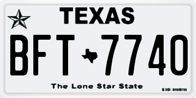 TX license plate BFT7740