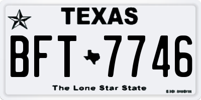TX license plate BFT7746