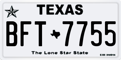 TX license plate BFT7755