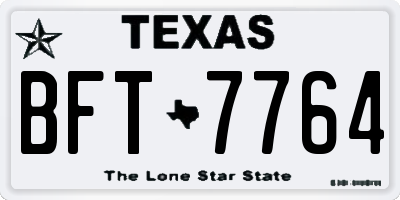 TX license plate BFT7764
