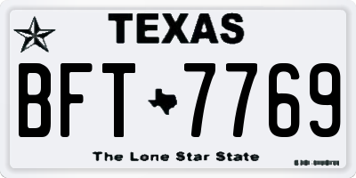 TX license plate BFT7769