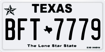 TX license plate BFT7779