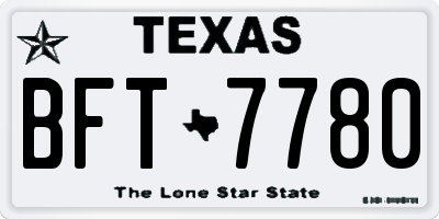 TX license plate BFT7780