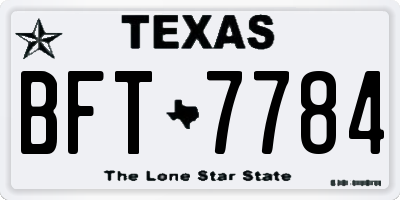 TX license plate BFT7784