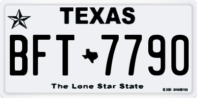 TX license plate BFT7790