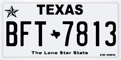 TX license plate BFT7813