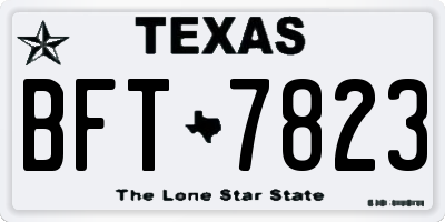TX license plate BFT7823