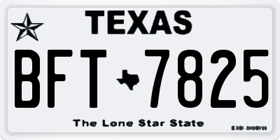 TX license plate BFT7825