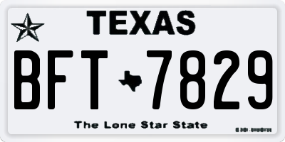 TX license plate BFT7829