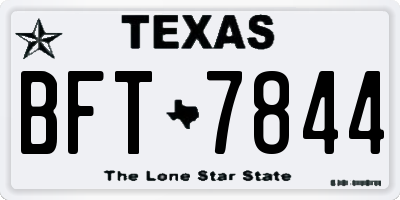 TX license plate BFT7844