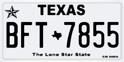 TX license plate BFT7855