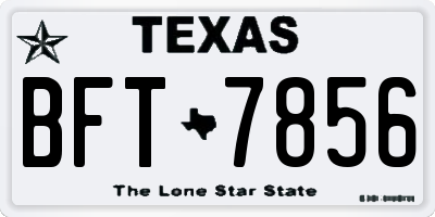 TX license plate BFT7856
