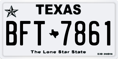 TX license plate BFT7861