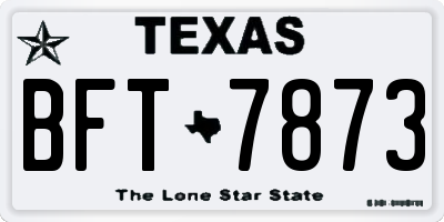 TX license plate BFT7873