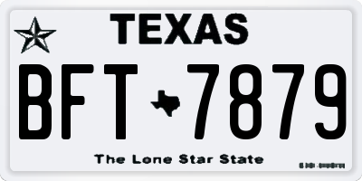 TX license plate BFT7879