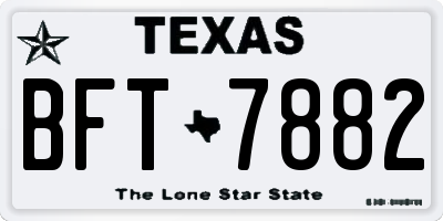 TX license plate BFT7882