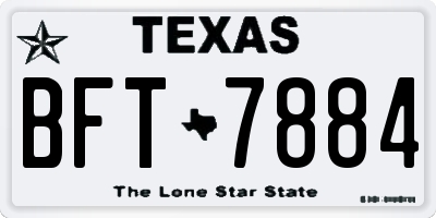 TX license plate BFT7884