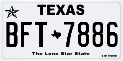 TX license plate BFT7886
