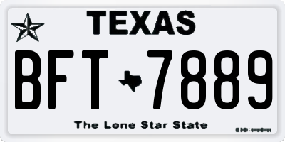 TX license plate BFT7889