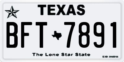 TX license plate BFT7891