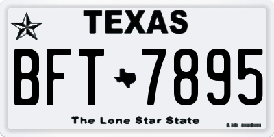 TX license plate BFT7895
