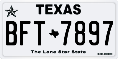 TX license plate BFT7897