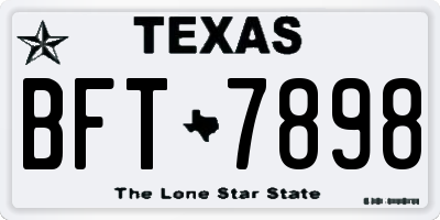 TX license plate BFT7898