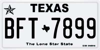 TX license plate BFT7899