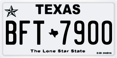 TX license plate BFT7900