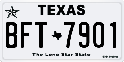 TX license plate BFT7901