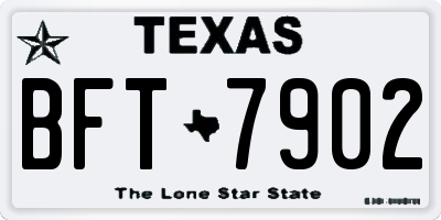 TX license plate BFT7902