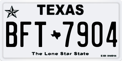 TX license plate BFT7904