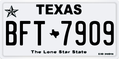 TX license plate BFT7909