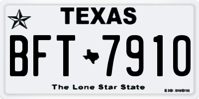 TX license plate BFT7910
