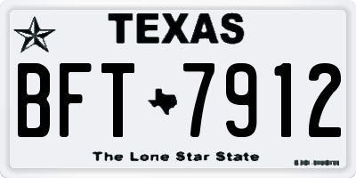 TX license plate BFT7912