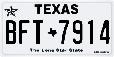TX license plate BFT7914